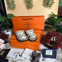 ราคา ❤️Used Like New HERMÈS CHYPRE Linen beige calfskin Size 36 เหมาะเท้า 23-23.3Cm (29138240371)