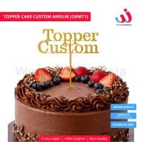 ราคา Custom ชื่อเค้ก Topper กระจกทองเค้ก Topper Luxury Custom เค้ก Topper 2MM (49656909059)