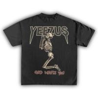 ราคา Yeezus Kanye West American Rapper ผ้าฝ้ายเสื้อยืดผู้หญิง Unisex Essentials แขนสั้น Retro Tops ฤดูร้อน Vintage พิมพ์ (42553403038)