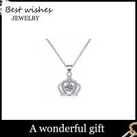 ราคา WG Jewelry สร้อยคอแฟชั่น สร้อยคอผู้หญิง หรูหรา สร้อยคอเพชร สร้อยคอทรงมงกุฎ WG-X025 ของขวัญให้แฟน (25341740193)