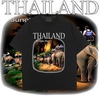 ราคา เสื้อยืดลายไทย ลายช้าง Souvenir T-shirt Thailand Gift ของฝากต่างชาติ ที่ระลึก Bigsize เสื้อคนอ้วน (25972924241)