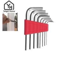 ราคา YELGIRLB 8 ชิ้น/เซ็ต ชุดประแจอัลเลน, DIY Pocket-Sized Hex Key Set, ทนทานแบบพกพา Multi-Tool Professional ชุดเครื่องมือ (40479041904)