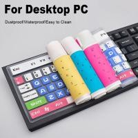 ราคา Colorful Full Coverage Keyboard Cover Dustproof Silicone Protective Film Waterproof Keypad Protector Skin for Desktop (42226149429)