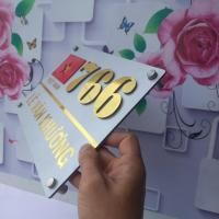 ราคา ป้าย แผ่นเลขที่บ้าน ธงแดงดาวเหลือง อลูทองกระจก หลายขนาด (51655719318)