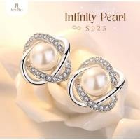 ราคา TMJEWELRY ✨ ต่างหูเงินแท้ 92.5% รุ่น Infinity Pearl ✨ดีไซน์อินฟินิตี้โอบล้อมไข่มุก ต่างหูผู้หญิง ตุ้มหูเงิน ตุ้มหูแฟชั่น (44856890436)
