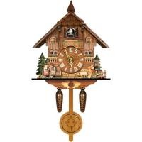 ราคา นาฬิกาปลุกแบตเตอรี่ Nordic Cuckoo Cuckoo เวลาอิเล็กทรอนิกส์พร้อมสต็อก Retro นาฬิกาแขวนห้องนั่งเล่นนาฬิกาไม้นาฬิกา 30Z0 (50707157591)