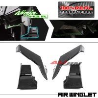 ราคา Real Dry Carbon Fiber For KAWASAKI NINJA H2 H2R 2014-2023 Motorcycle Upper Lower Air Winglets Wings (47602495293)
