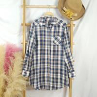 ราคา เสื้อเชิ้ตสีกรม+น้ำตาล​ ลายสก็อต​ มีสายผูกเอว​ (21337261435)
