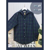 ราคา เสื้อเชิ้ตลายสก็อตสีกรมเขียว (40955861069)
