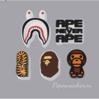 ราคา POPOSNAKERVN สติ๊กเกอร์สําหรับรองเท้าแตะ bape อุปกรณ์เสริมสําหรับตกแต่งรองเท้าแตะ (56656627976)