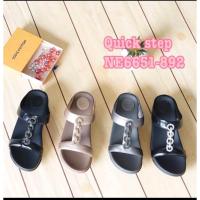 ราคา 6651-892 รองเท้าพื้น FF ส้น 1.5 สวมโซ่ รองเท้าแตะเพื่อสุขภาพ แบรนด์ Quick Step (18133879498)