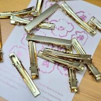 ราคา สีทอง5.5cm. / 1 แพ็ค =12ชิ้น ส่งจากไทย กิ๊บปากเป็ดสีทอง กิ๊บปากจรเข้ กิ๊บติดผม (56905548306)