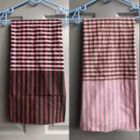 ราคา ผ้าขาวม้า ผ้าฝ้าย สีชมพูสีแดง (6808492981)