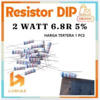 ราคา R ตัวต้านทาน 2w 2Watt 6R8 6.8Ohm 6R8 6.8ohm เทอร์ไลซ์ 2 วัตต์ 5% 6R8 (44318763643)