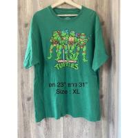 ราคา เสื้อยืดมือสอง นินจาเต่า Ninja Turtles สภาพใหม่ สีเขียวสด เสื้อยืด มือสอง เปิดกระสอบ ของแท้ (14279990380)