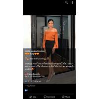 ราคา เสื้อมือ2 สภาพ 90% อก 36 แบรนด์ Veera HOF สีส้มอิฐ ผ้าซาติน (20994990735)