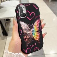 ราคา เคสสำหรับ Xiaomi Redmi Note 10 5G Note 10T 5G POCO M3 Pro 5G เคสโทรศัพท์เพชรน้ำงามผีเสื้อกันกระแทกกลมและอ้วน (43370282773)