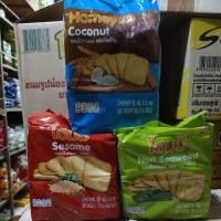 ราคา ขนมปังกรอบโฮมมี่ แครกเกอร์ อร่อย (รสมะพร้าว,รสสาหร่าย,รสงา) (14448107938)