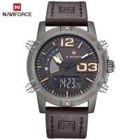 ราคา หรูหราในราคาเบาๆนาฬิกาข้อมือชาย กันน้ำ นาฬิกา naviforce แท้ รุ่นNF9095-BCED.BN สายหนัง ของแท้100% (897668699)