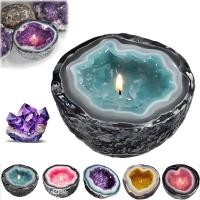 ราคา เชิงเทียนคริสตัลเทียนพลังงานรักษาความเชื่อ, เชิงเทียน Geode, เชิงเทียนพลังงานรักษาความเชื่อคริสตัล, สําหรับบ้านและโต๊ะ, เครื่องประดับชามเทียน (56402263470)