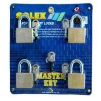 ราคา ชุดกุญแจ Solex คอสั้น ขนาด 50 มม. กุญแจอย่างดี ระบบล็อคลูกปืนมาสเตอร์คีย์ (MASTER KEY) ป้องกันกุญแจผี 4ตัว/ชุด (22235028389)
