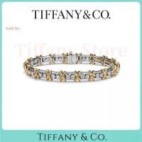 ราคา Tiffany & Co. Schlumberger Sixteen Stone Bracelet Platinum with Diamonds, Signature Cross-Stitch Vintage Jewelry (53207317130)