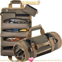 ราคา APOYO Roll Up Tool Bag, Organizer Heavy Duty Tool Roll Up Bag, ประแจม้วนเครื่องมือม้วนกระเป๋า 3 กระเป๋าที่ถอดออกได้ม้วนเครื่องมือ (29135638062)