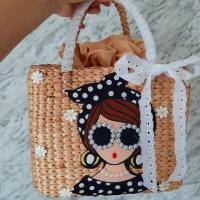 ราคา กระเป๋าสาน ผักตบชวา ทรงกล่อง 10 นิ้ว ❤กระเป๋าผักตบชวา Natural Woven Bag (7901052952)