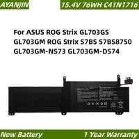 ราคา C41N1716 15.4V 76WH Laptop Battery For ASUS ROG Strix GL703GS GL703GM ROG Strix S7BS S7BS8750 GL703GM-NS73 GL703GM-DS74 (27151516976)