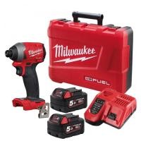 ราคา MILWAUKEE NO.M18 FID2-502C Fuel M18 2-speed Drill, บล็อกไขควงไร้สายแบบกระแทก 18V, 5.0Ah (13381035364)