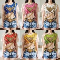 ราคา เสื้อยืด (เอ็นวี-177)ลายสไบ เสื้อลายสไบ เสื้อลายไทย เสื้อคอกลมลายสไบ เสื้อสงกรานต์ (48257220738)