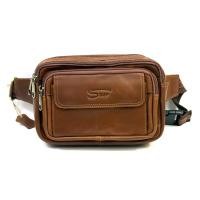 ราคา Chinatown Leather กระเป๋าหนังวัวแท้สะพายหน้าอกหรือคาดเอวซิปยื่นฝาช่องหน้า ST สีแทน (2233096312)