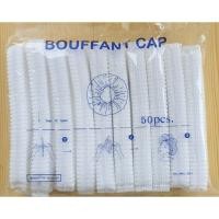 ราคา (เหลือ 66.- ใส่โค้ด DETFEB30) หมวกคลุมผม หมวกตัวหนอน ใยสังเคราะห์ ⚪️ สีขาว ยาว 21 ซม. หนา 14 แกรม 50ชิ้น/แพค (4970784697)