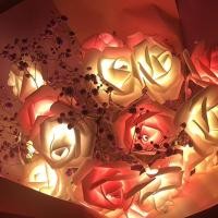 ราคา ส่งด่วน Rose String ไฟดอกกุหลาบ 3 เมตร 20ดอก สีชมพู แดง ขาว แบบถ่าน ตกแต่งห้อง ไฟLED มีโหมดไฟนิ่ง (28673859575)