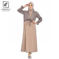 ราคา Amberly Amoora Cardi Dress - Busui Sleting Gamis Lacost Mix Cotton Material (27237935495)