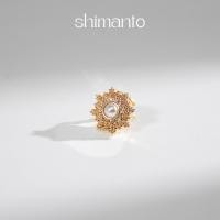ราคา Shimanto กระดุมเสื้อแฟชั่น DIY สำหรับตกแต่งเสื้อผ้า เสื้อเชิ้ต เสื้อสูท ลายไข่มุกสีทอง ไข่มุกสีเงิน ดอกไม้ (45055581755)