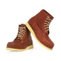 ราคา รองเท้าหนังวัวแท้ ชามัวร์ ชนิดนิ่ม บูท หุ้มข้อ สีน้ำตาลแทน StepPro Boots Code 956 (717287265)