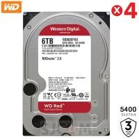 ราคา WD 6TB [4ลูก รวม 24TB] HDD Red NAS (ฮาร์ดดิสก์แนส) RED 5400RPM, 256MB SATA3 (WD60EFRX) ประกัน Synnex 3 ปี โดย Synnex (9555214368)