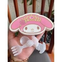 ราคา กล่องใส่ขนม ส้อมช้อนมินิ my melody sanrio mcd (24787469470)