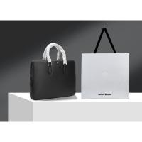 ราคา มือสอง Brand New Montblanc Counter Synchronization Ingenous Series Ultra-Thin Briefcase Model:130272#529550 วัสดุ: วัสดุ: หนังวัวนําเข้า (55504403666)