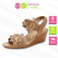 ราคา รองเท้าแตะสายไขว้ XiangLV พร้อมดอกไม้น่ารัก พื้นลิ่ม 5 ซม. หนัง PU นุ่ม พื้นกันลื่น (40011456149)