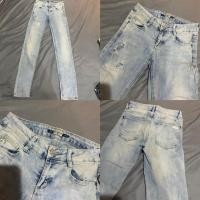 ราคา กางเกง Pull&Bear ยีนส์ซีดทรงเดฟ สกินนี่ skinny jeans (26461390067)