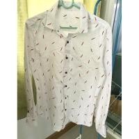 ราคา เสื้อเชิ้ตคอปกผู้ชาย ลายใบไม้ จุดเล็กสีแดง (3361255190)