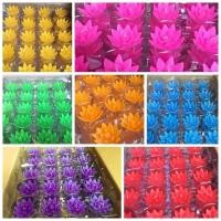 ราคา เทียนหอมดอกบัวหลวง จุดบูชาลอยน้ำ หน้าพระ สีประจำวันเกิด ((คละสี 9 สี 20ชิ้น ) (20351017639)