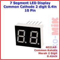 ราคา 7 SEGMENTS SEVEN SEGMENTS LED DISPLAY 2 DIGIT COMMON CATHODE 0.4 IN 10P (24995596218)