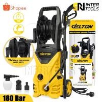 ราคา DELTON เครื่องฉีดน้ำแรงดันสูง เครื่องฉีดน้ำ 180 บาร์ 2,600 วัตต์ รุ่นท๊อป! DTW-180B เครื่องใหญ่ มอเตอร์ทรงพลัง (23736229510)
