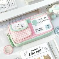 ราคา กระเป๋าใส่ปากกา กล่อง สไตล์เกาหลี สีพาสเทล (42376683232)