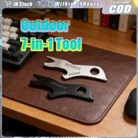 ราคา แบบพกพา 7in1 พวงกุญแจเครื่องมืออเนกประสงค์พวงกุญแจที่เปิดขวด Multitool พร้อมไขควง Mini EDC กระเป๋าเครื่องมือ (46257614016)