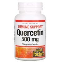 ราคา Natural Factors, Quercetin 500 mg เควอซิทิน ขนาด 500 มก. บรรจุ 60 แคปซูลมังสวิรัติ (9698826040)