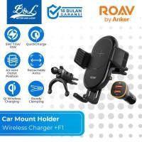 ราคา ANKER ROAV 2in1 ที่วางโทรศัพท์ในรถยนต์ Qi Wireless Charger QuickCharge 3.0 (16546149037)